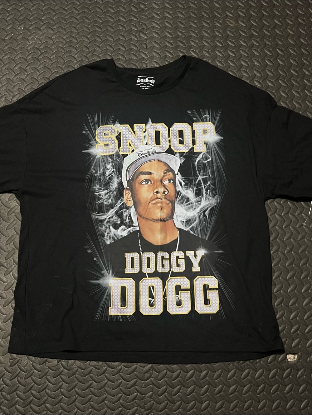 Black Snoop Doggy Dogg Graphic Short Sleeve Tee